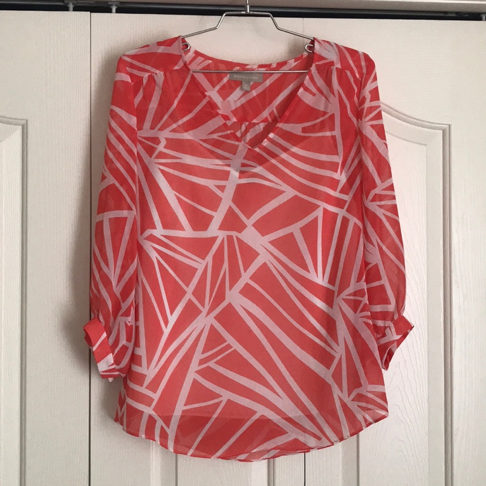 Banana Republic tropical print blouse